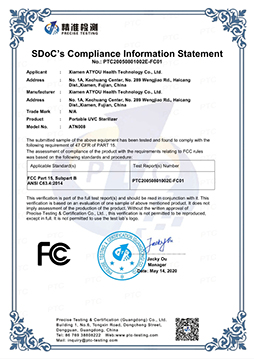portable UVC wand FCC Certificated